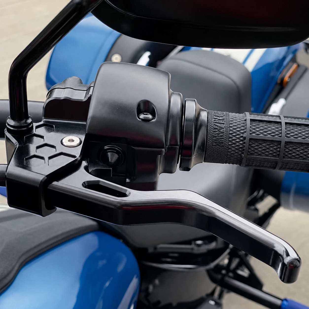 Black lever installed