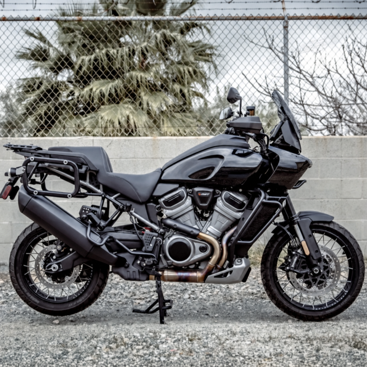 Pan America motorcycle side view