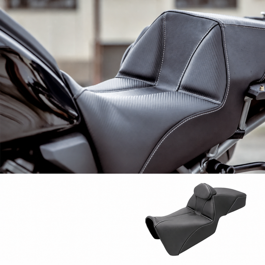 Adventure motorcycle two-up seat