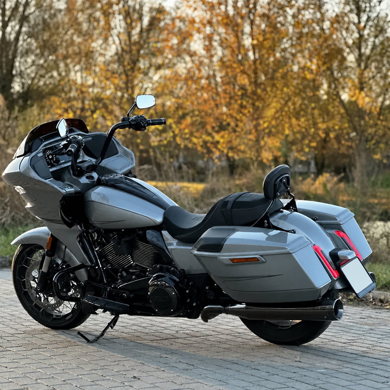 Rear view of installed quick-detach passenger backrest