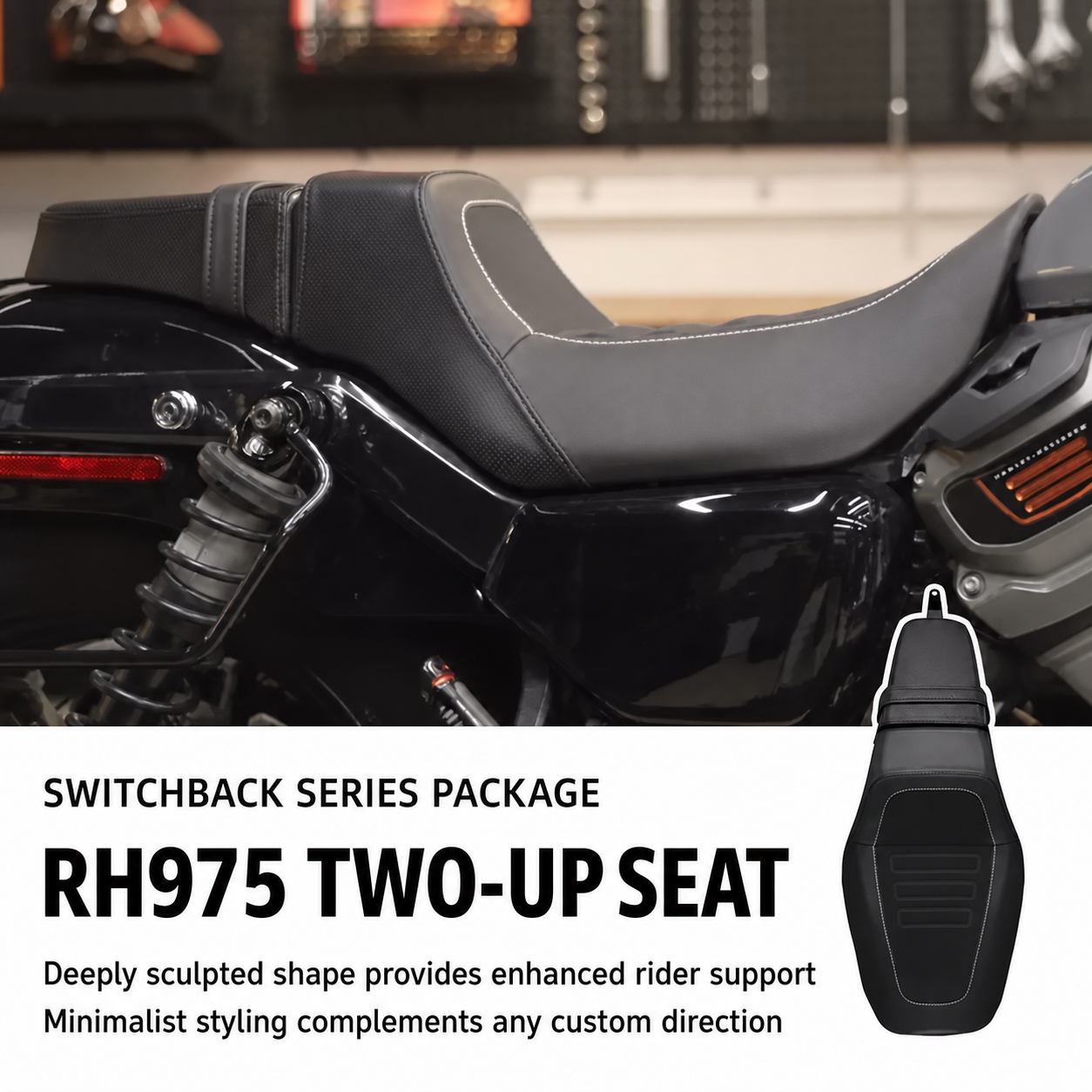 Nightster RH975 two-up seat features and profile