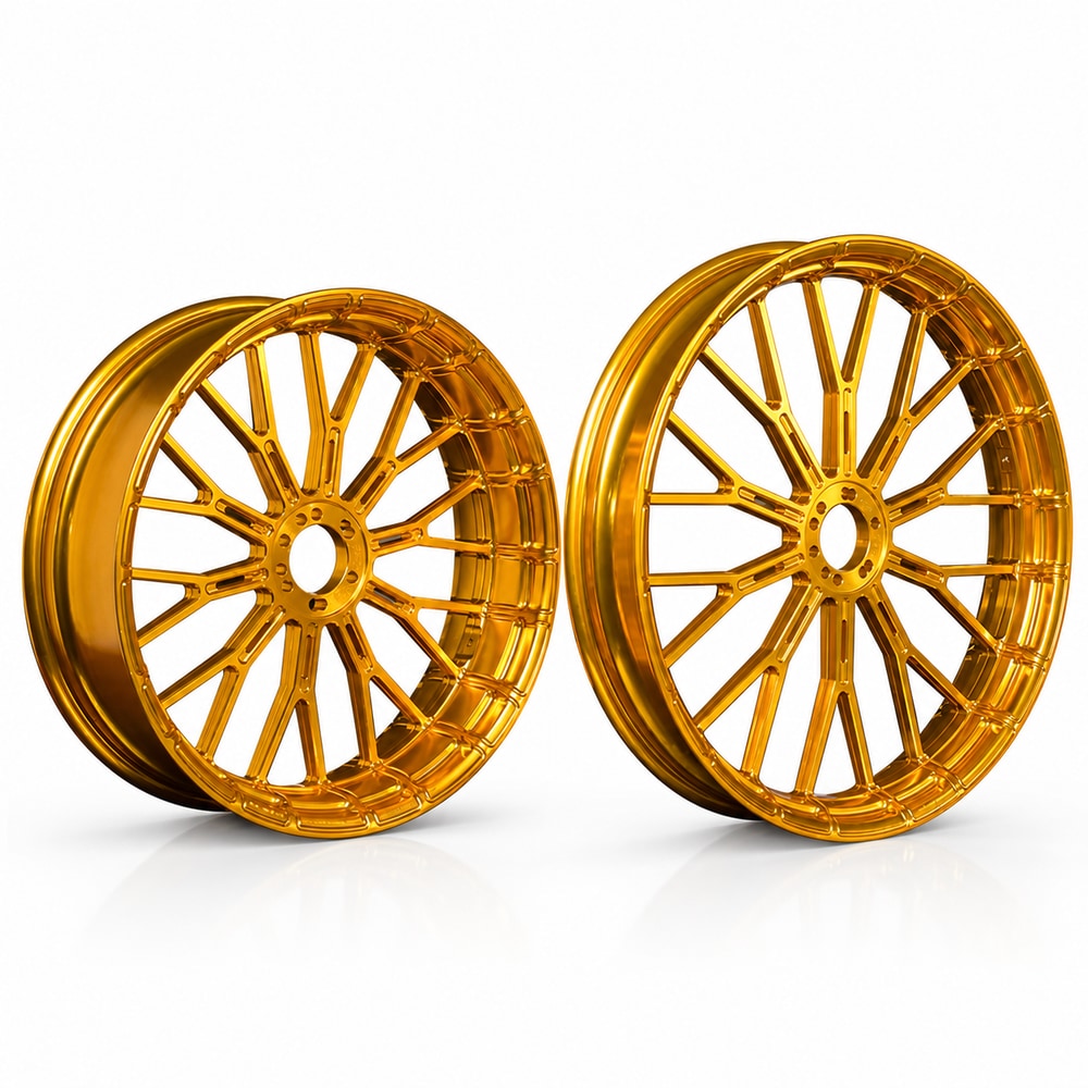 Gold Y-Spoke Front & Rear Wheel Set