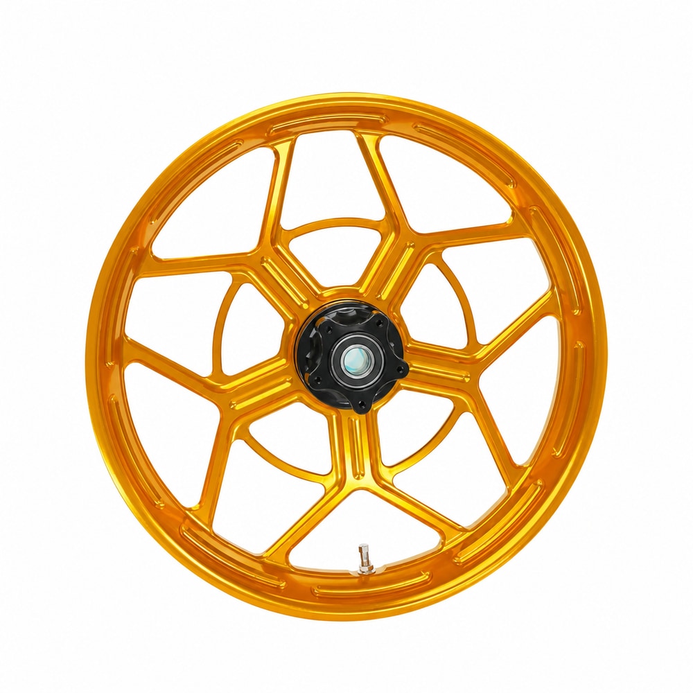 Gold 5-Spoke Front & Rear Wheel Set