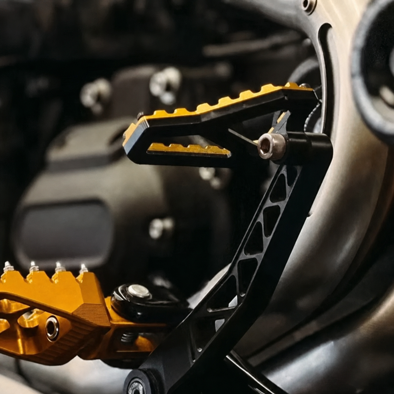 Harley-compatible CNC extended brake pedal