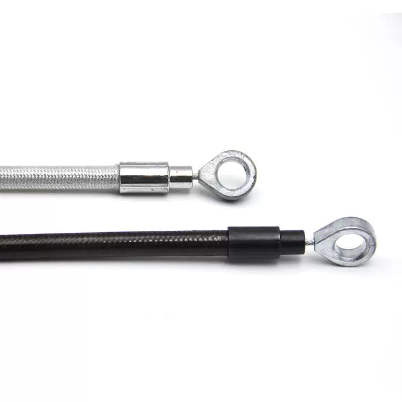 Black and chrome clutch cable ends