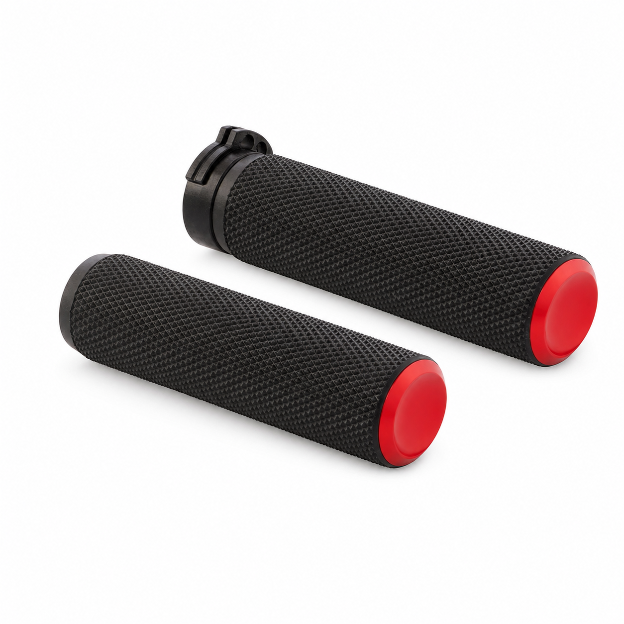 Red end-cap grip pair