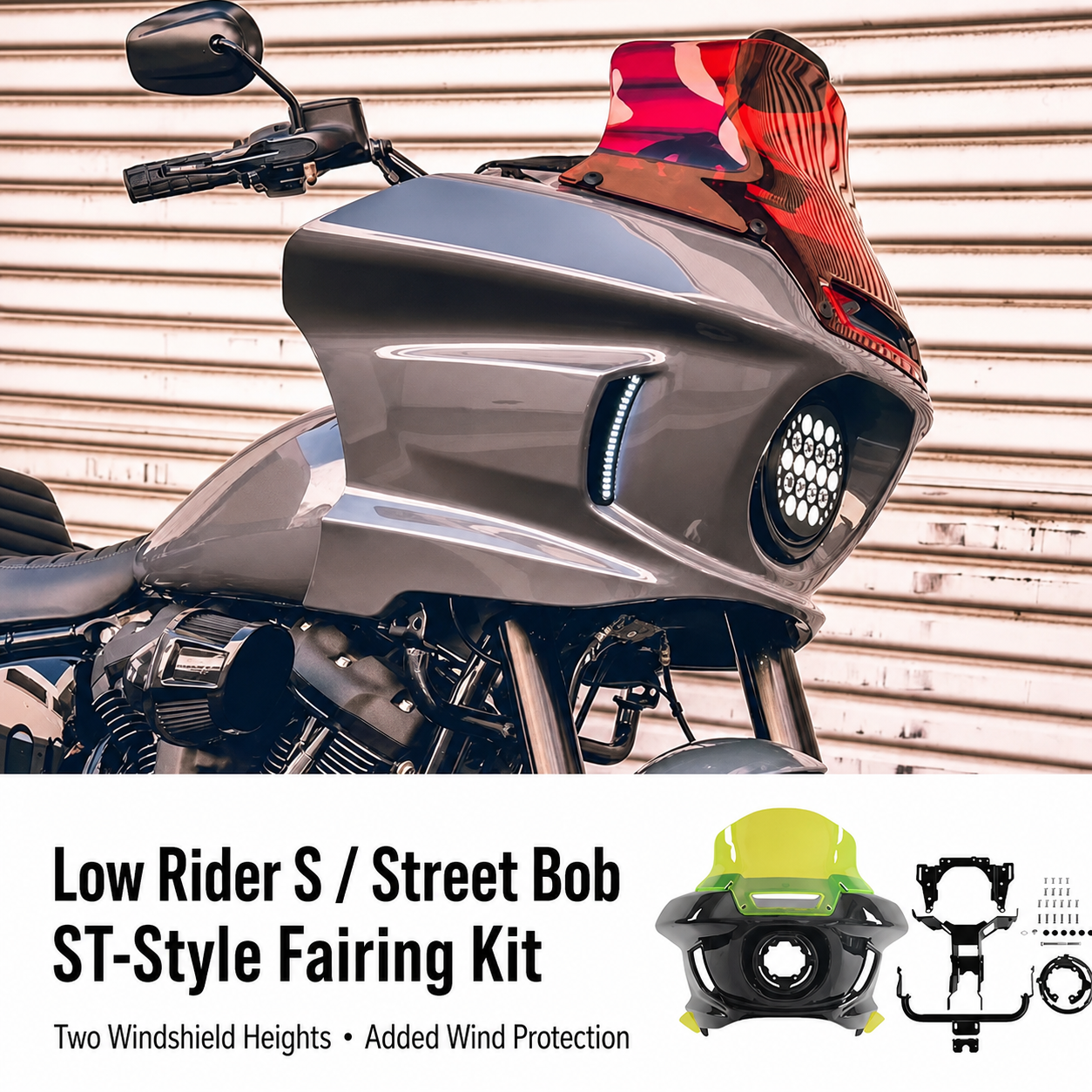 ST-style fairing kit and colored windshield options