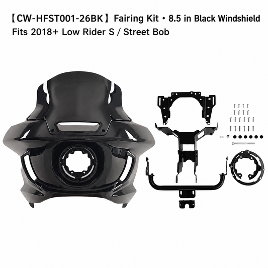 CW-HFST001-26BK • 8.5 in Black Windshield