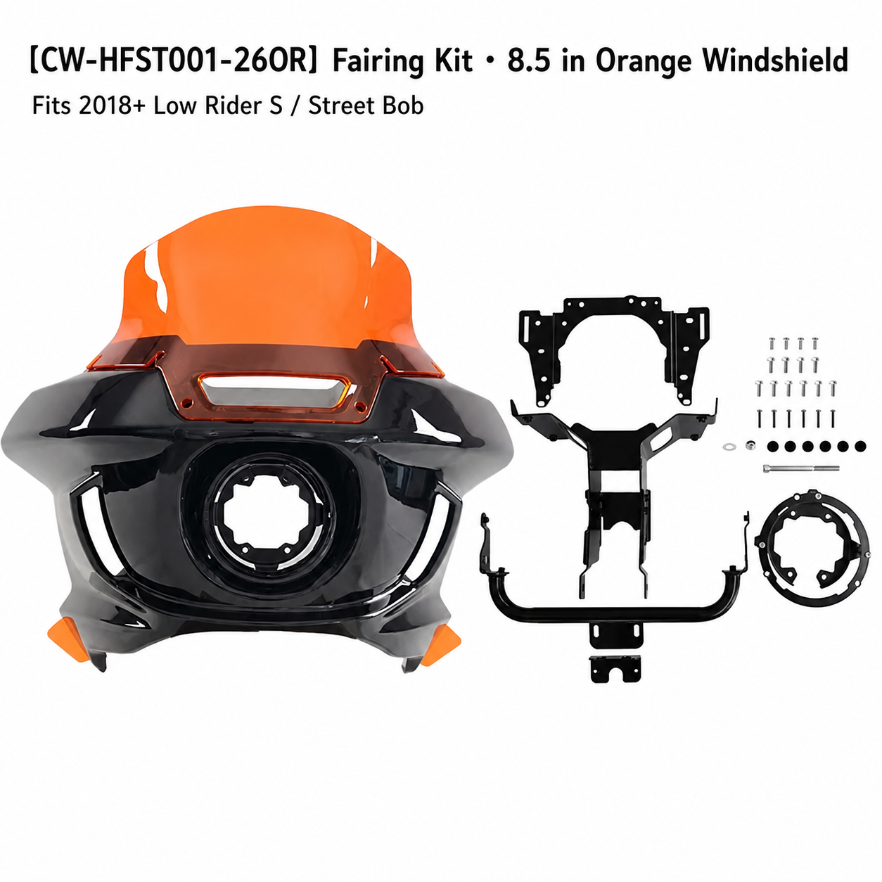 CW-HFST001-26OR • 8.5 in Orange Windshield