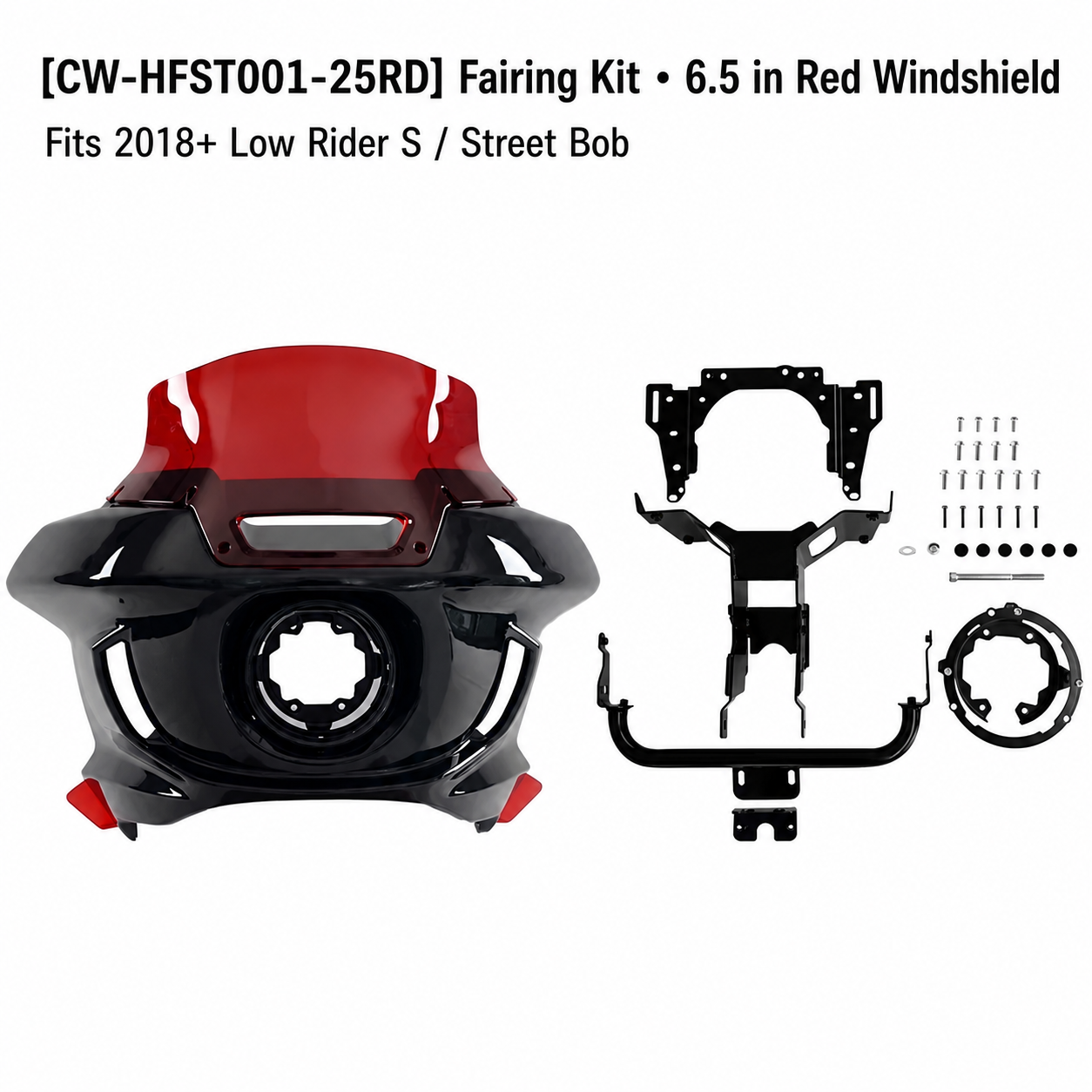 CW-HFST001-25RD • 6.5 in Red Windshield