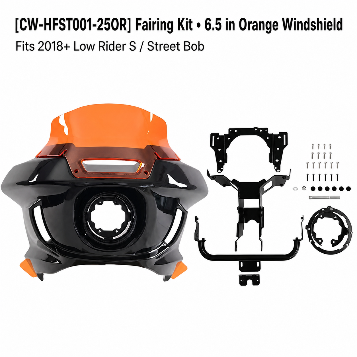 CW-HFST001-25OR • 6.5 in Orange Windshield