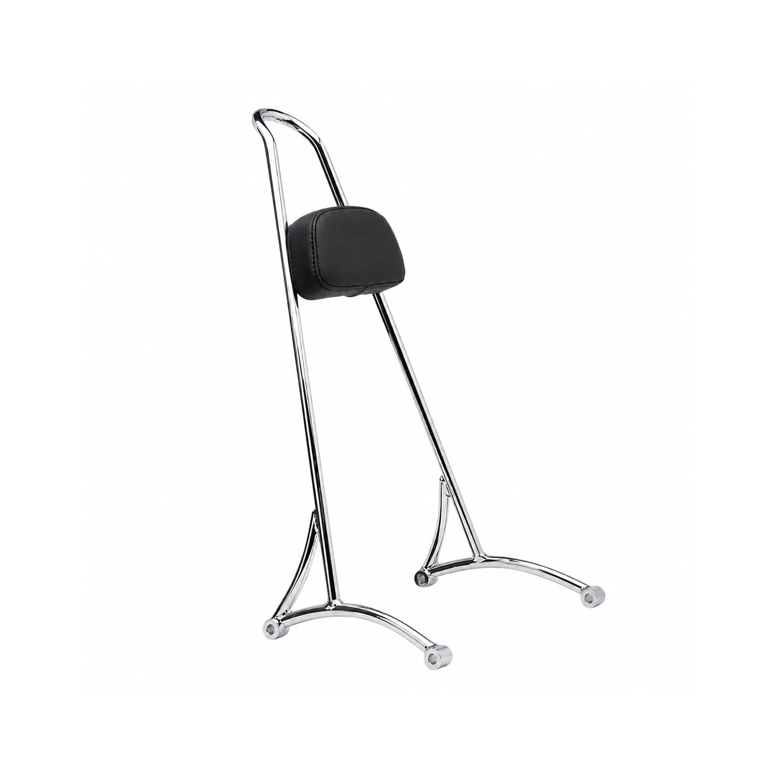 Tall chrome sissy bar with backrest pad