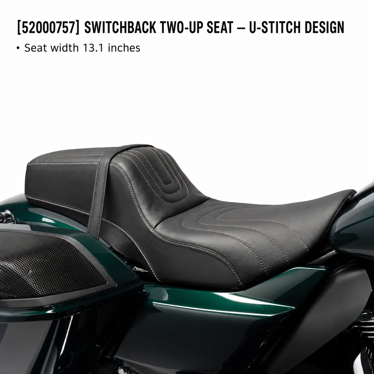 52000757 Switchback U-stitch two-up seat