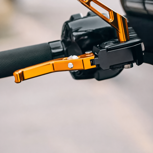 Adjustable brake lever for Harley-compatible Touring and Softail models — view 1