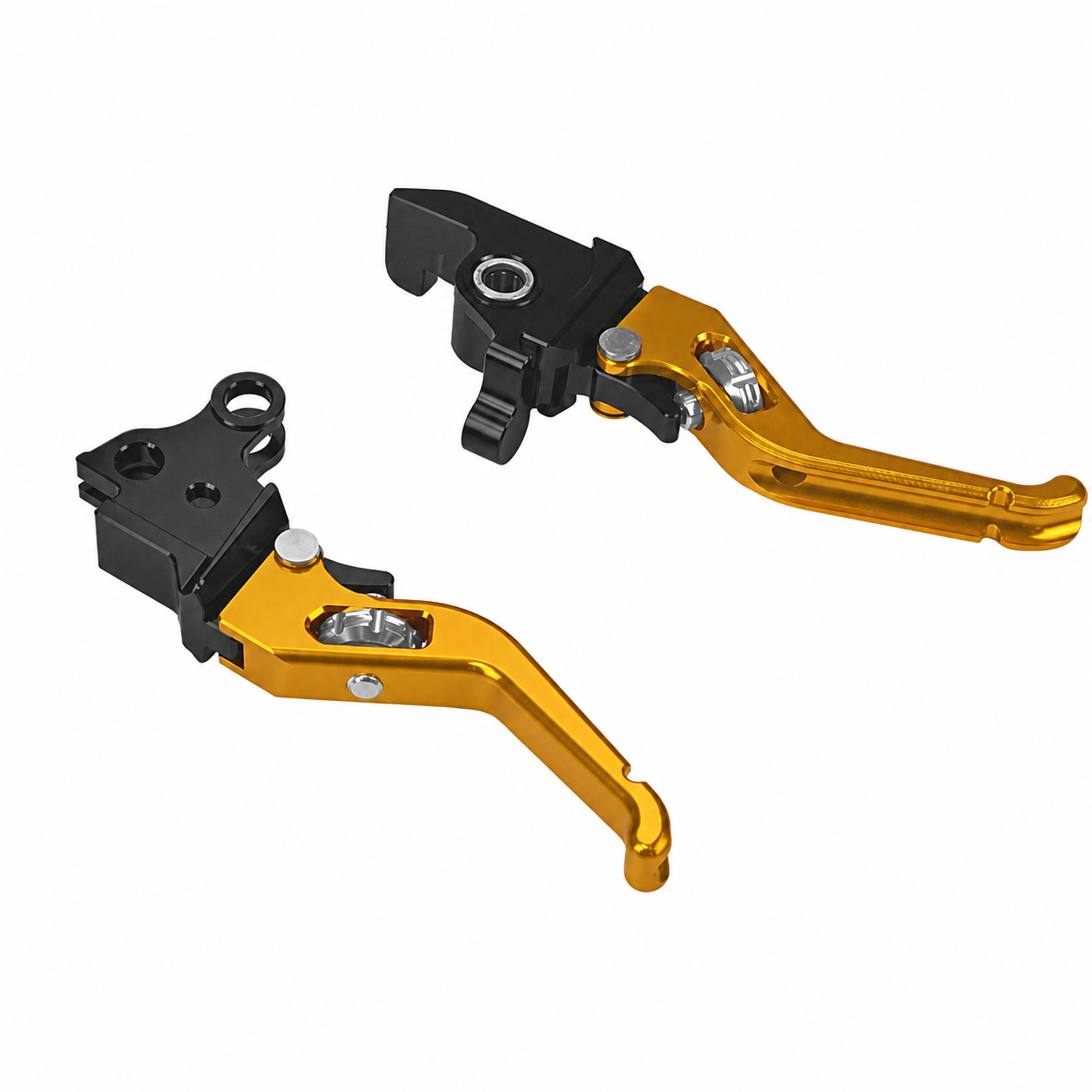 Gold adjustable brake lever — Softail fitment