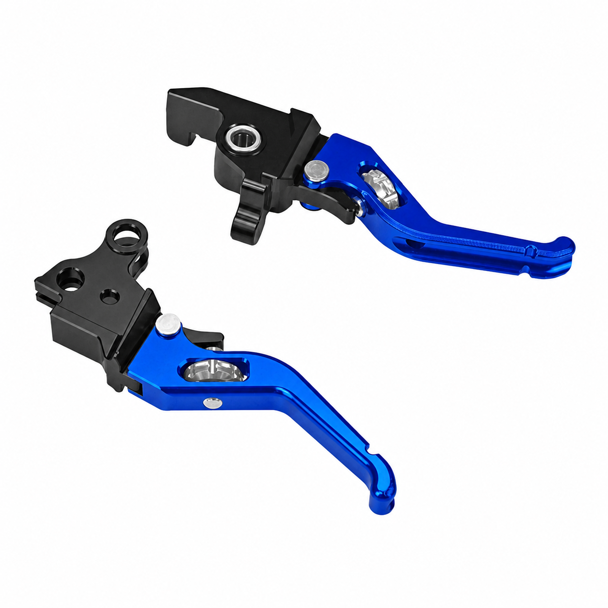 Blue adjustable brake lever — Softail fitment