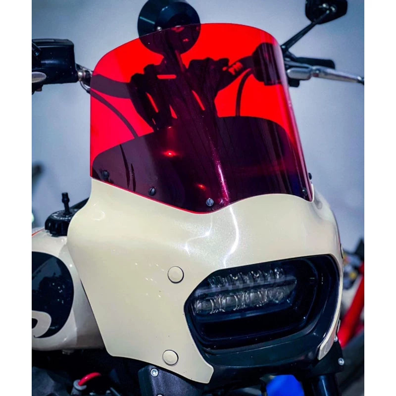 Memphis-style fairing installed on Harley-Davidson motorcycle