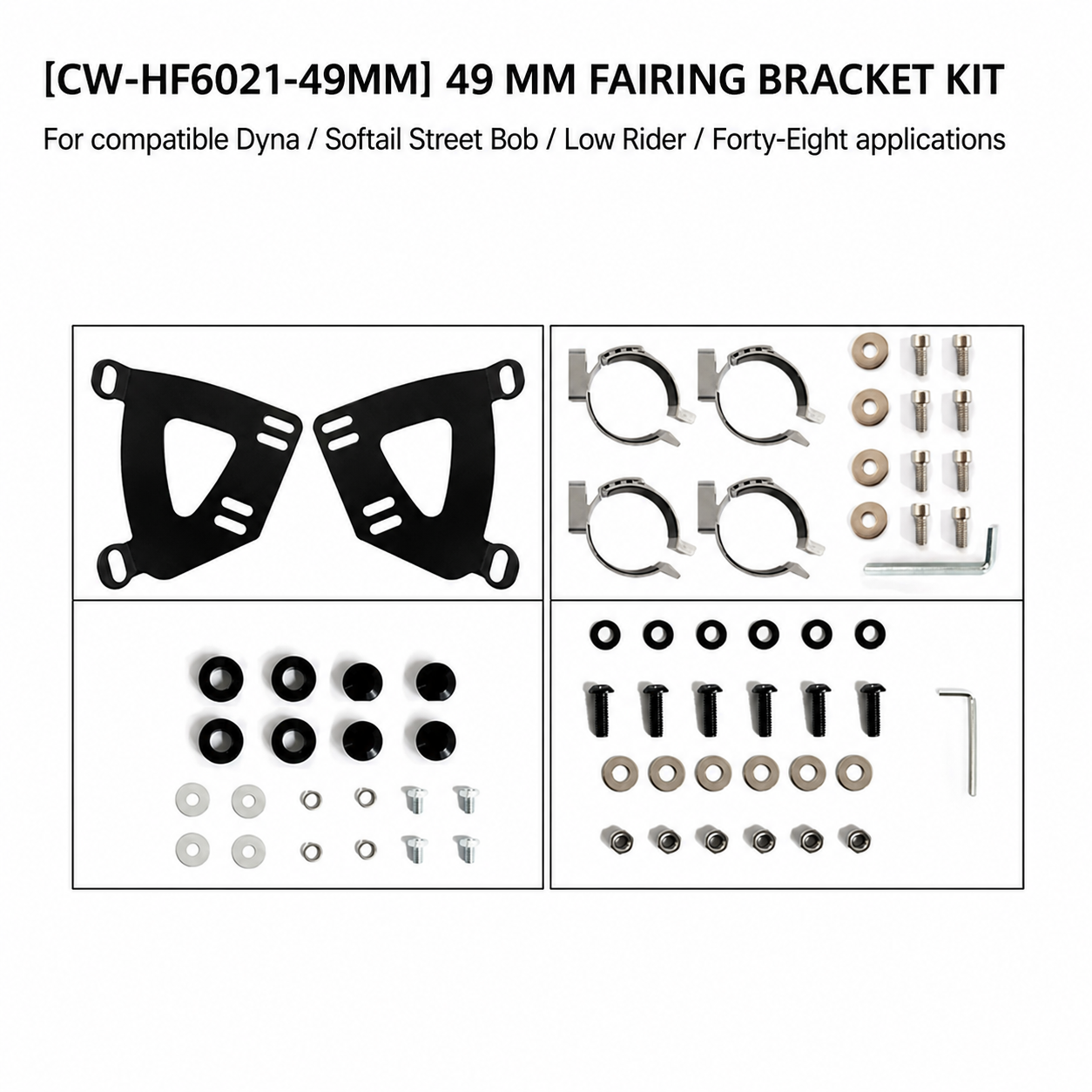 49 mm fairing bracket kit CW-HF6021-49MM