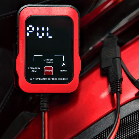 Smart motorcycle battery charger product view