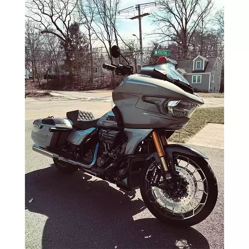 Harley-Davidson front fork conversion side view