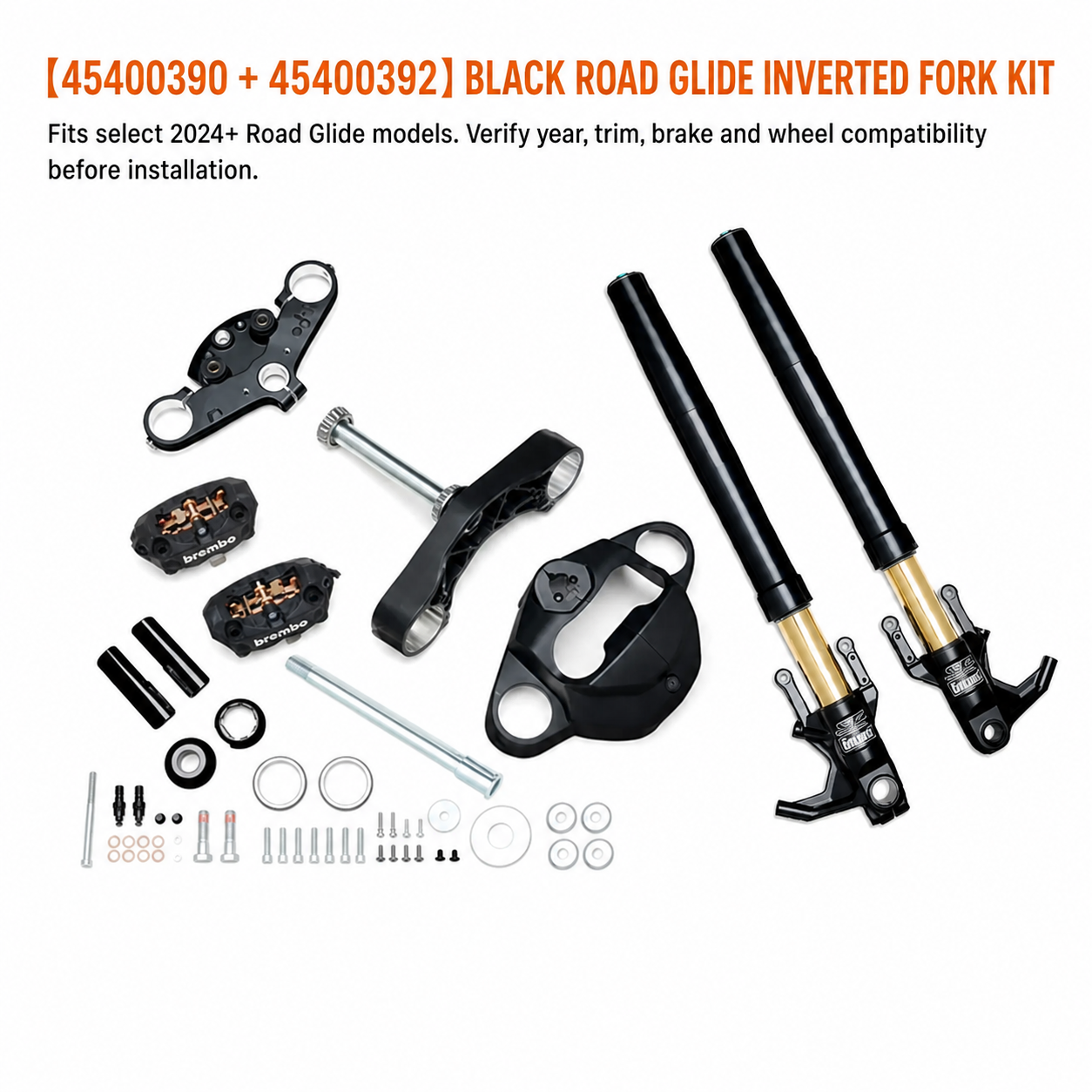 Black Road Glide Inverted Fork Conversion Kit