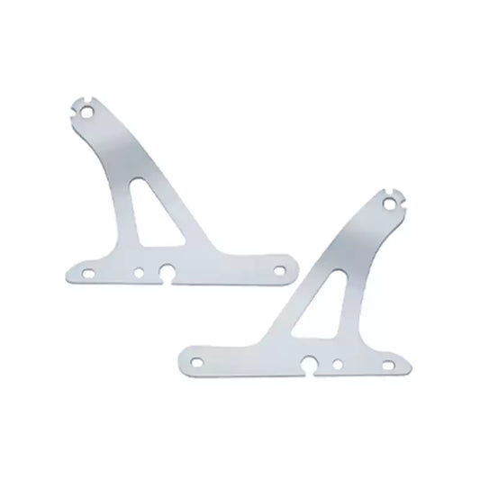 Chrome foldable motorcycle backrest mounting brackets
