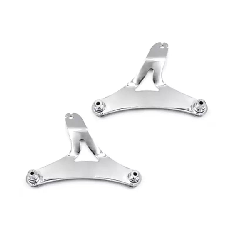 Chrome motorcycle backrest bracket set