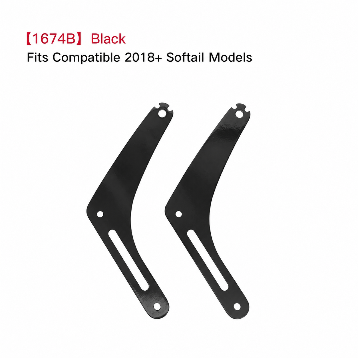 1674B Black bracket for compatible 2018 and later Softail