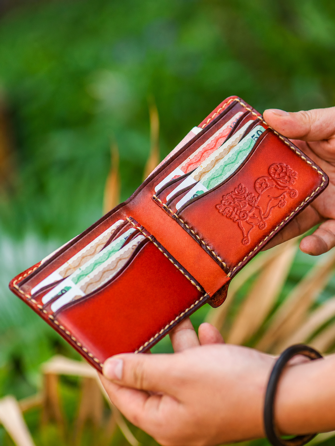 tianlu pixiu leather biker wallet 2
