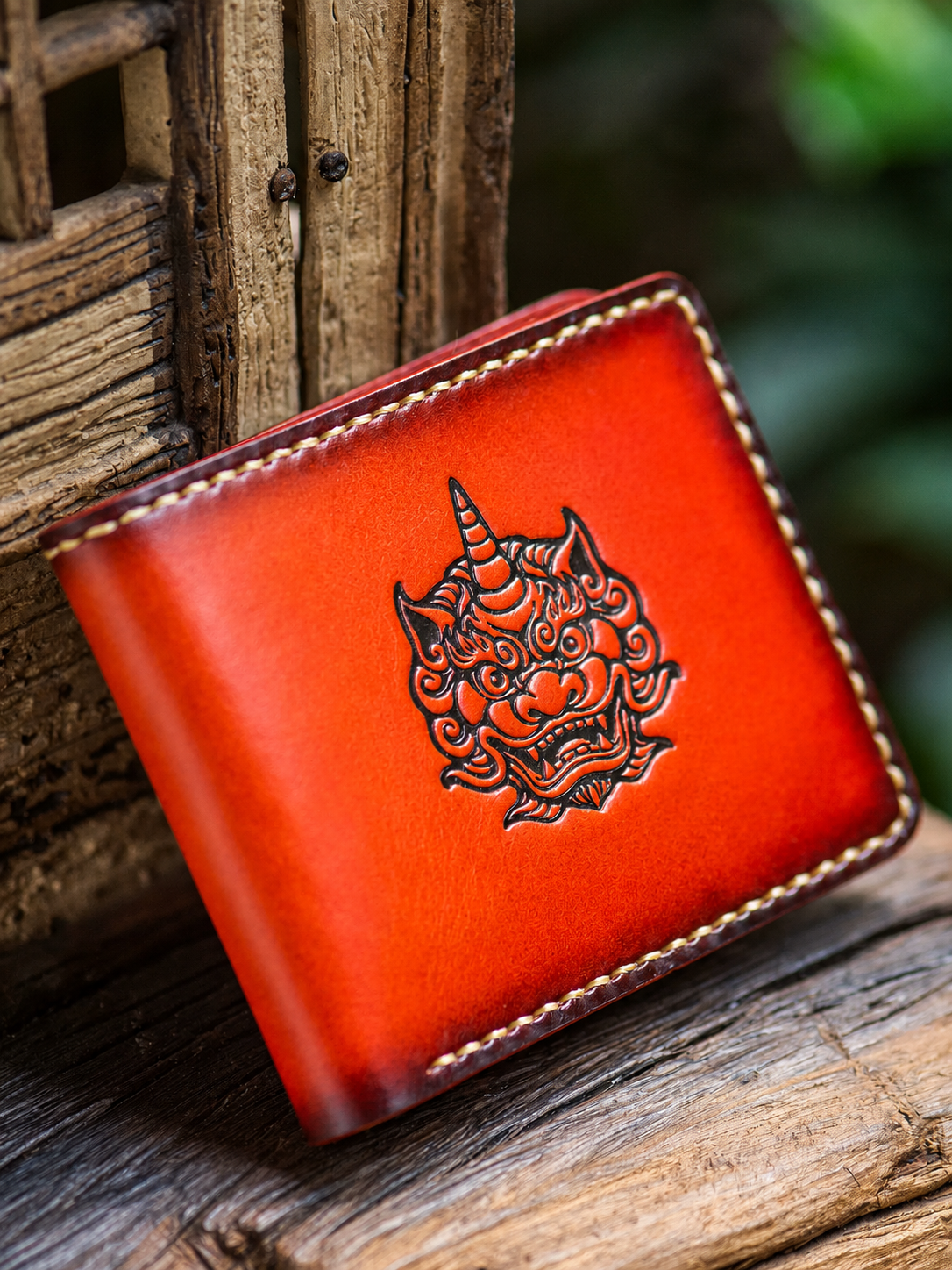 tianlu pixiu leather biker wallet 5