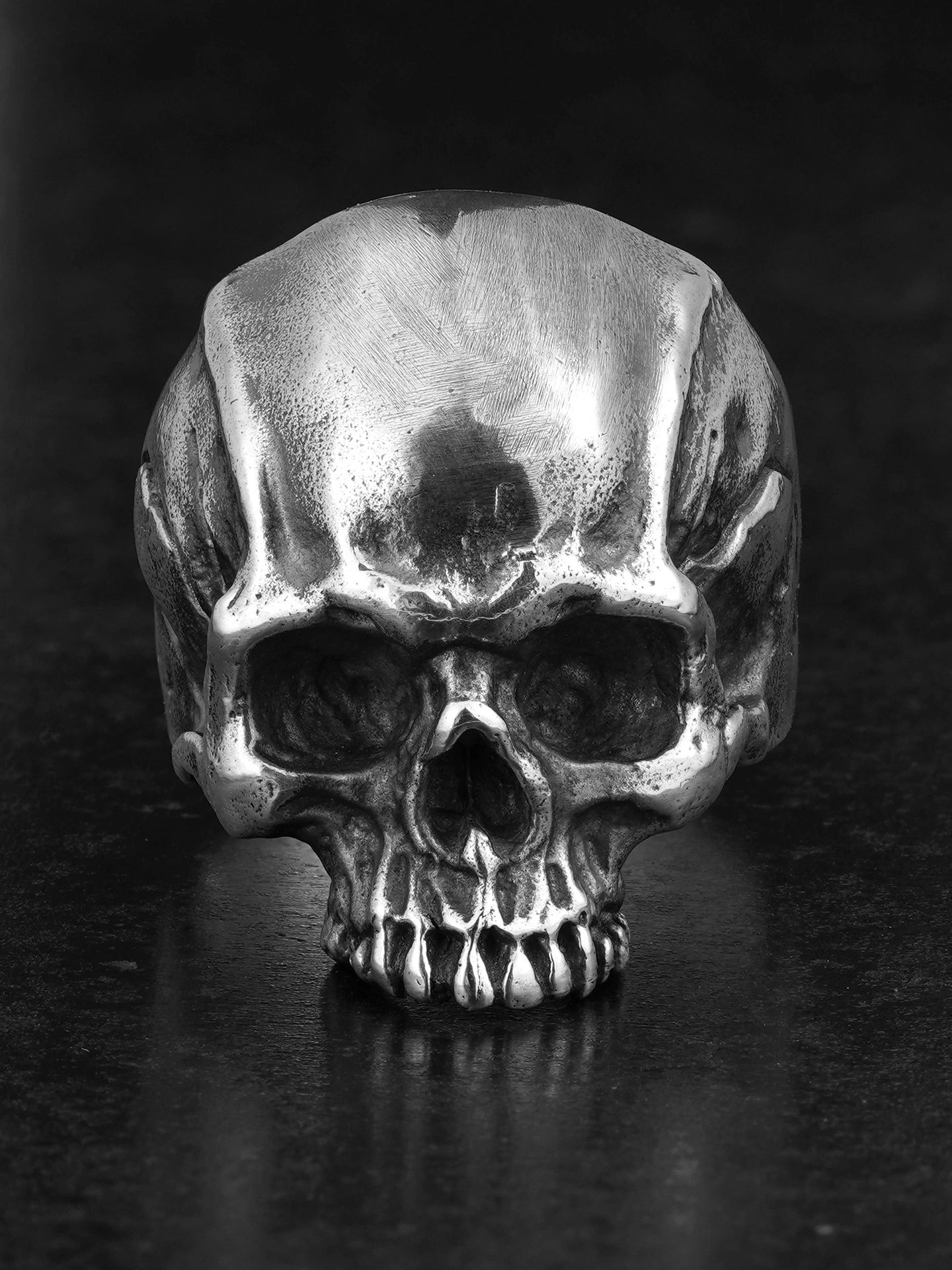 Undead Skull 925 Sterling Silver Biker Ring - view 2
