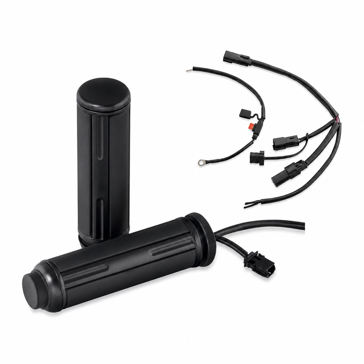 Heated Handlebar Grips + Wiring Harness for compatible touring motorcycles