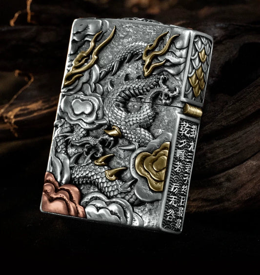 Vigilant Dragon 3D Relief Biker Lighter – clean product detail view 1