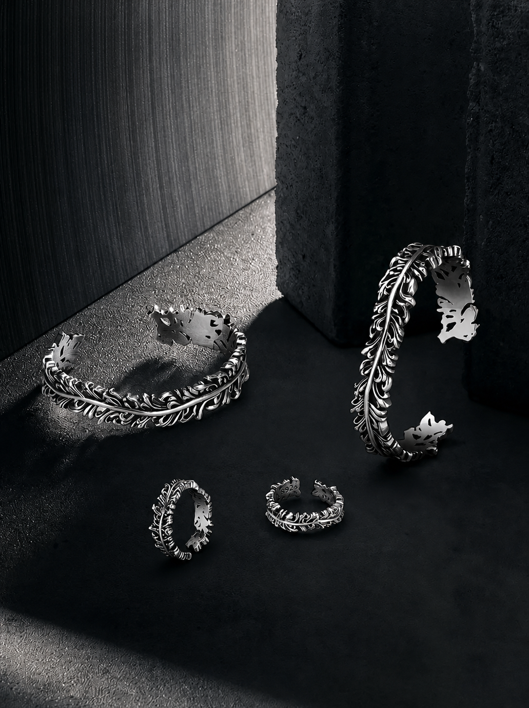 Vine Open Sterling Silver Ring - product view 5
