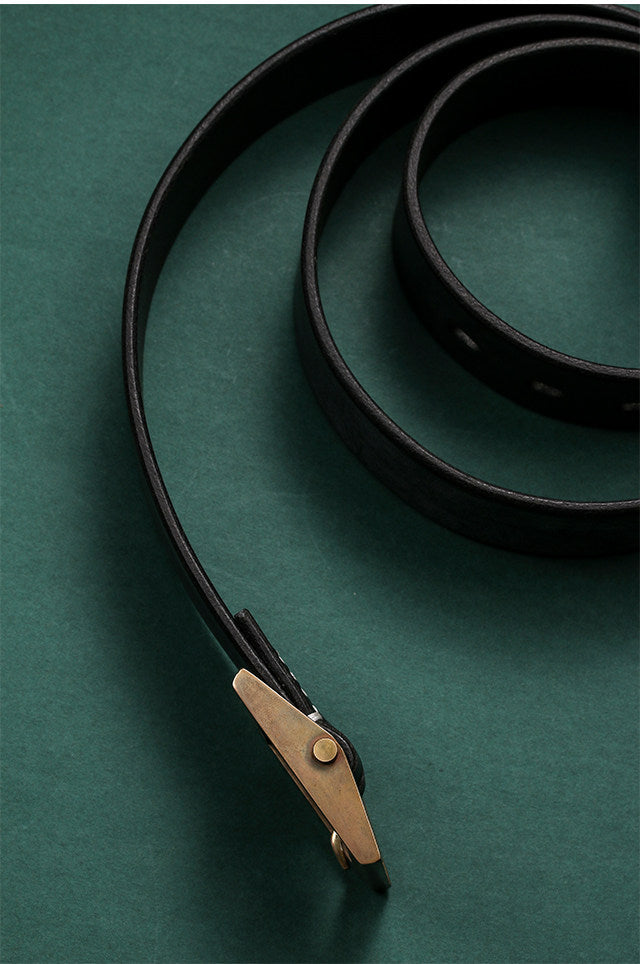 Vintage Maverick Bridle Leather Biker Belt — detail view 5