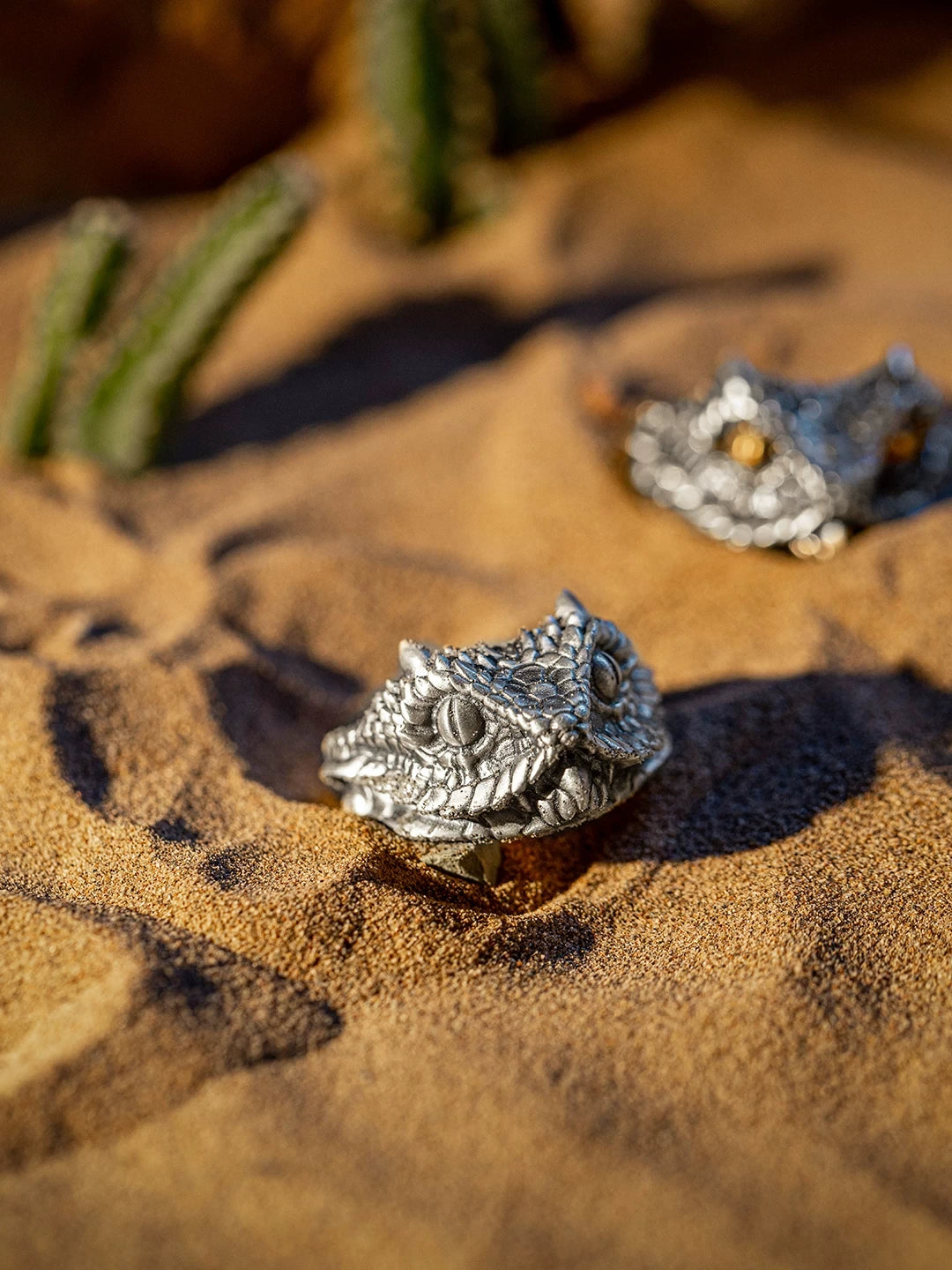 Viper Snake 925 Sterling Silver Biker Ring – view 2