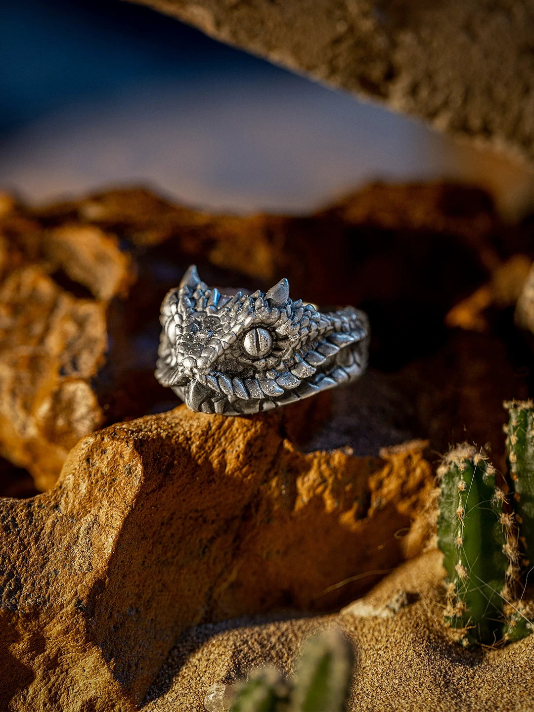 Viper Snake 925 Sterling Silver Biker Ring – view 4