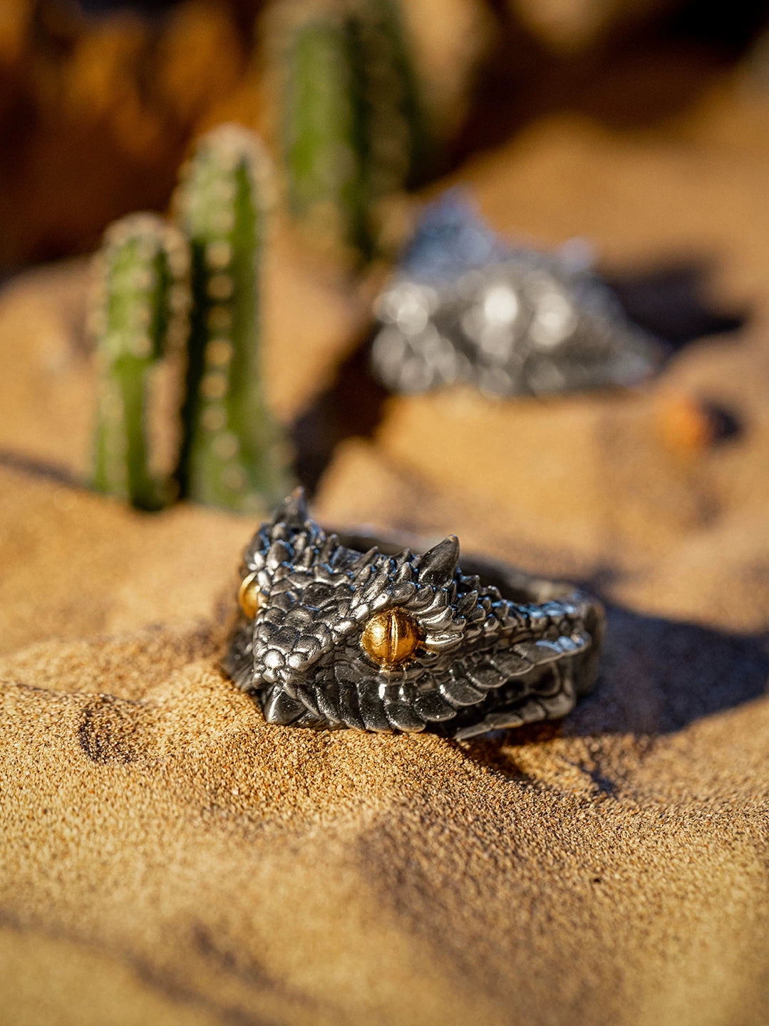 Viper Snake 925 Sterling Silver Biker Ring – view 5