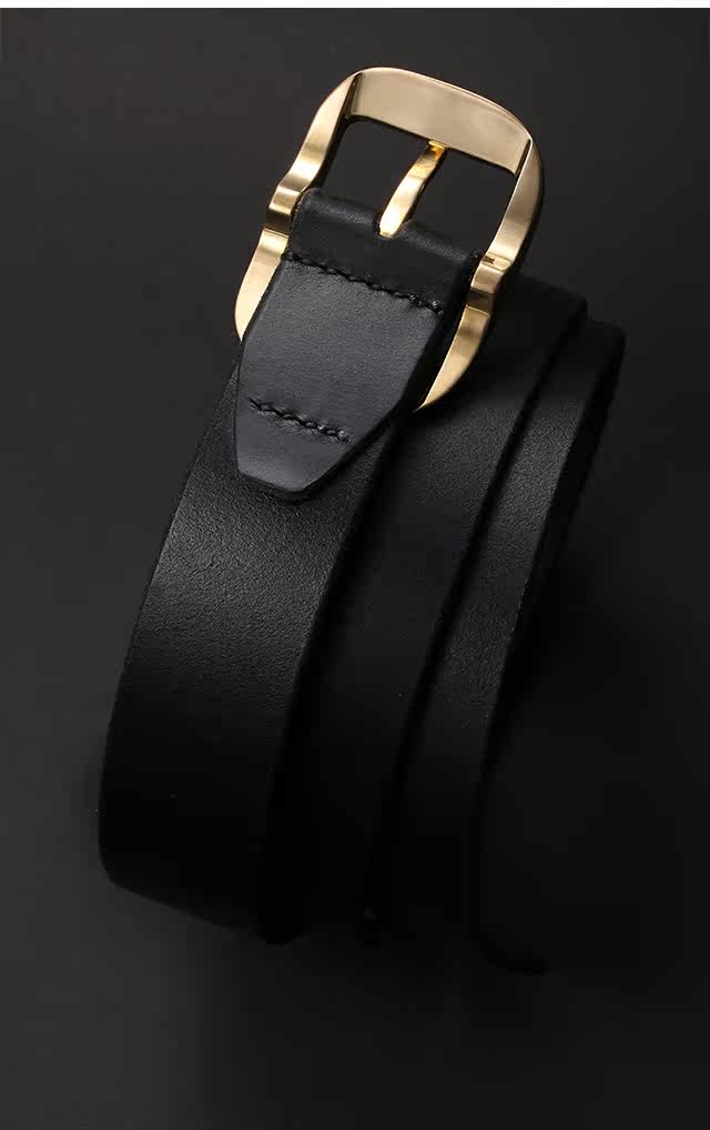 Wanderer Bridle Leather Pin Buckle Biker Belt — detail view 5