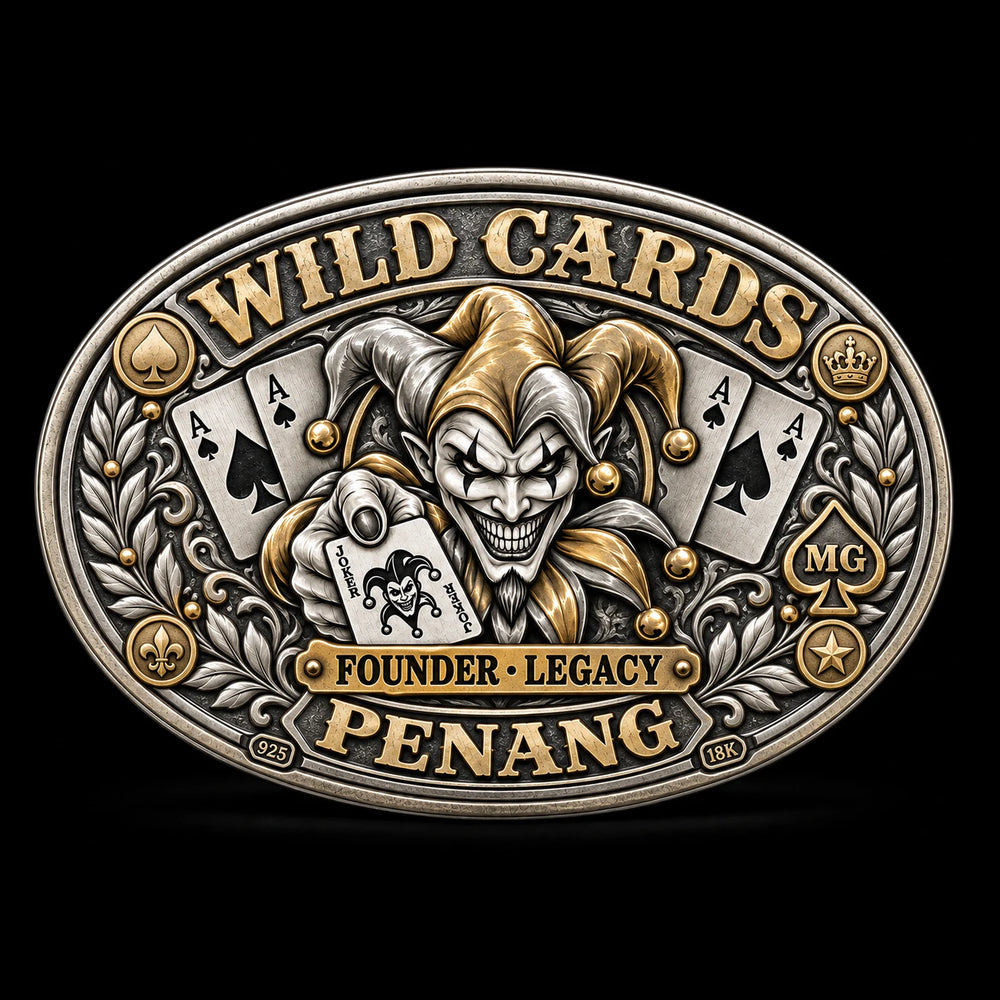 Wild Cards Penang motorcycle club legacy series belt buckle