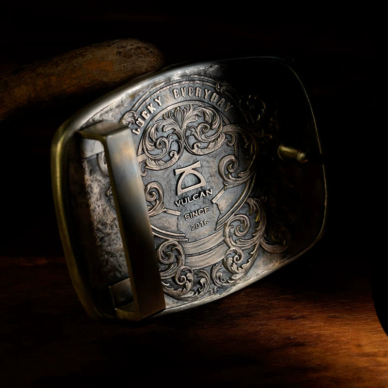 Winged Skull Sterling Silver Biker Belt Buckle 6 product angle