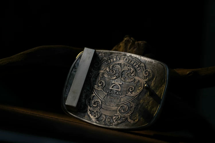 Winged Skull Sterling Silver Biker Belt Buckle 8 product angle
