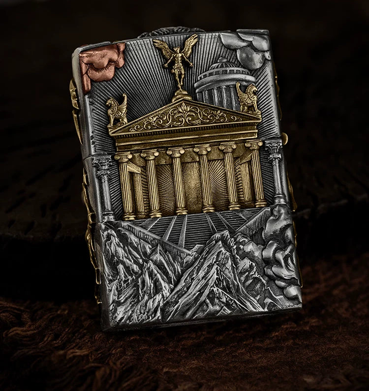 Zeus Thunder God 3D Relief Biker Lighter – clean product detail view 1