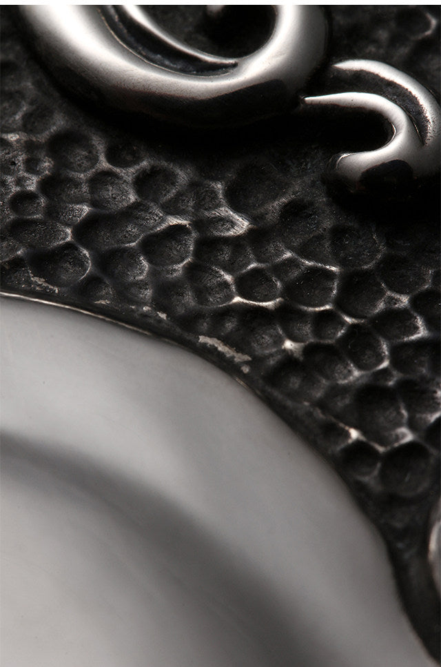 Zodiac Horse Silver Leather Biker Belt — detail view 10