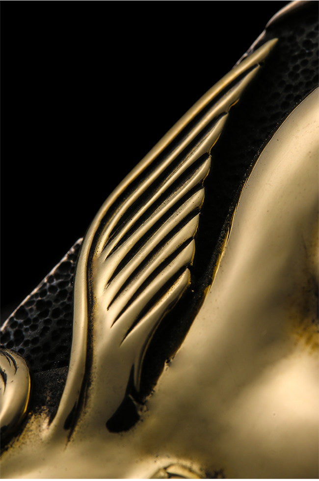 Zodiac Lucky Pig Silver Leather Biker Belt — detail view 11