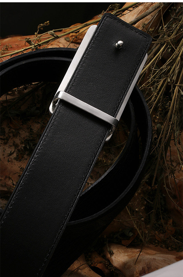 Zodiac Tiger Silver Shark Leather Biker Belt — detail view 5