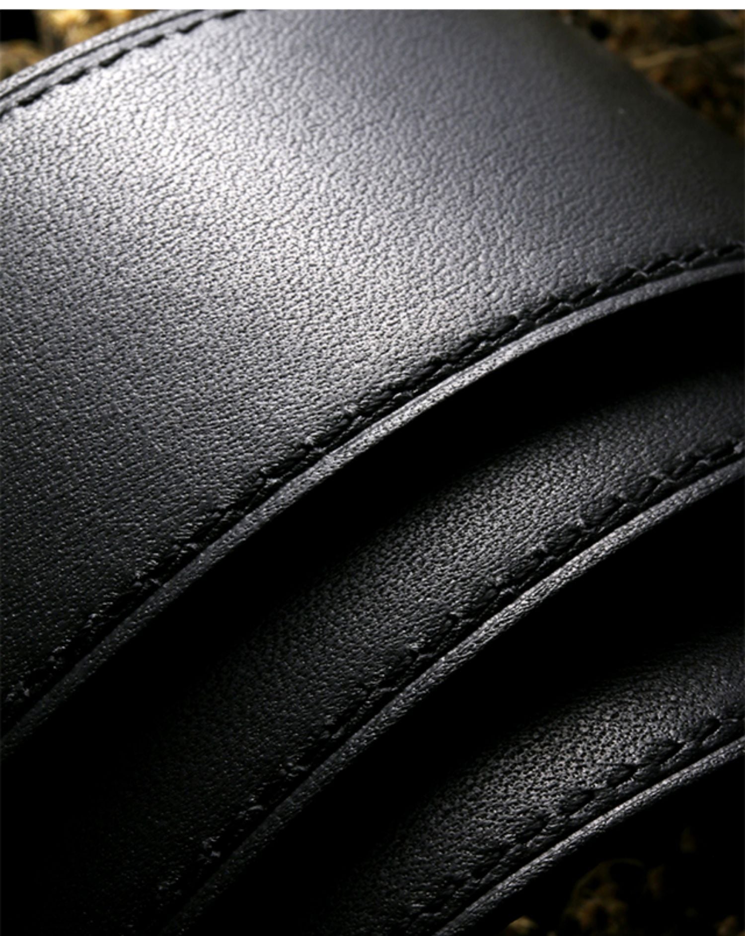 Zodiac Tiger Silver Shark Leather Biker Belt — detail view 14