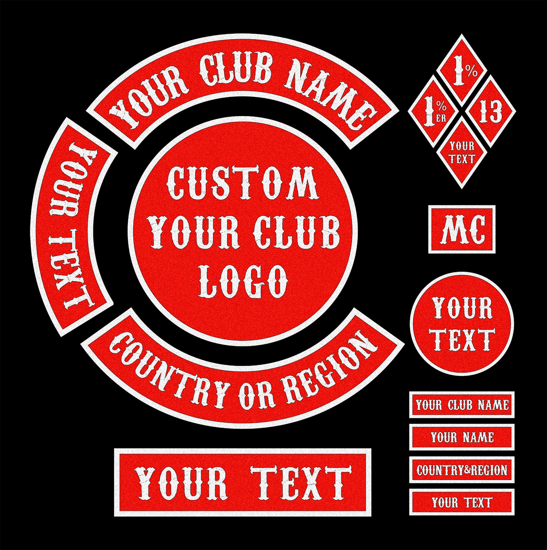 Custom Motorcycle Club PatchesBiker PatchesEmbroidery