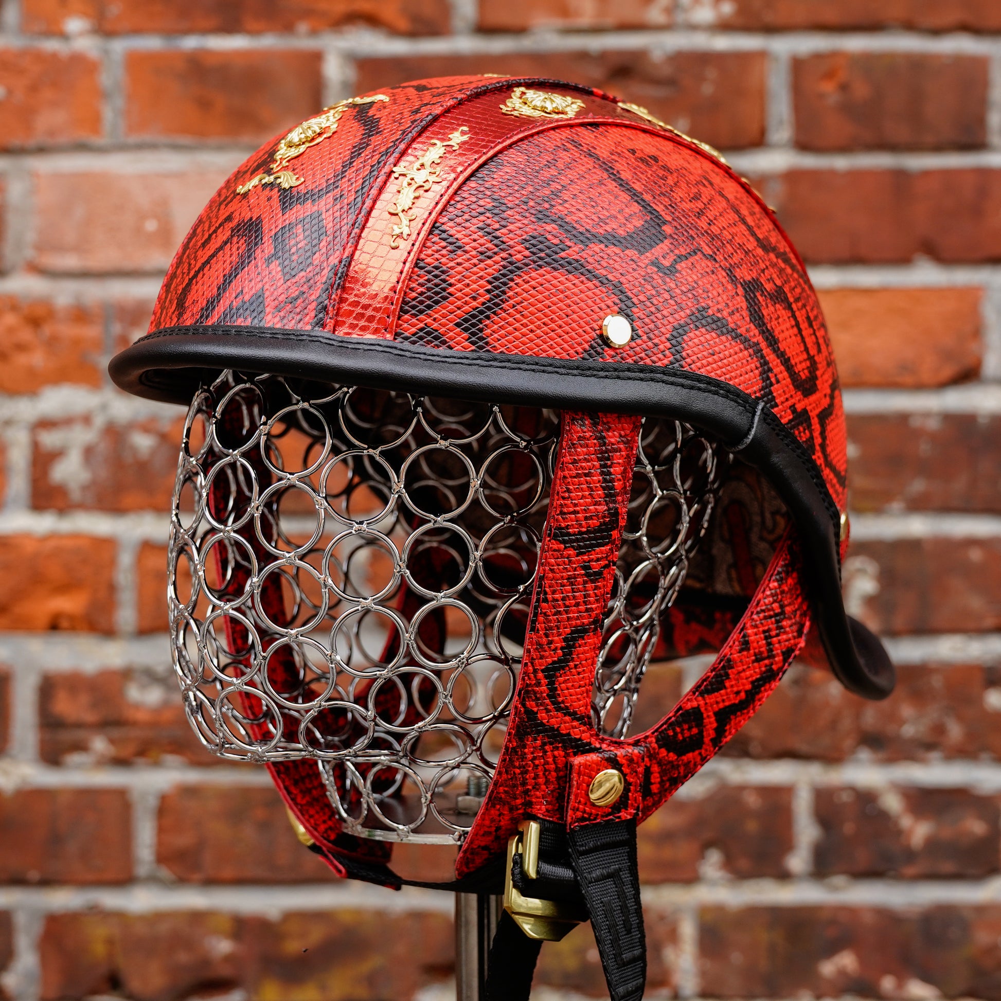 Custom-Decorative-HalfHelmet-Cowhide