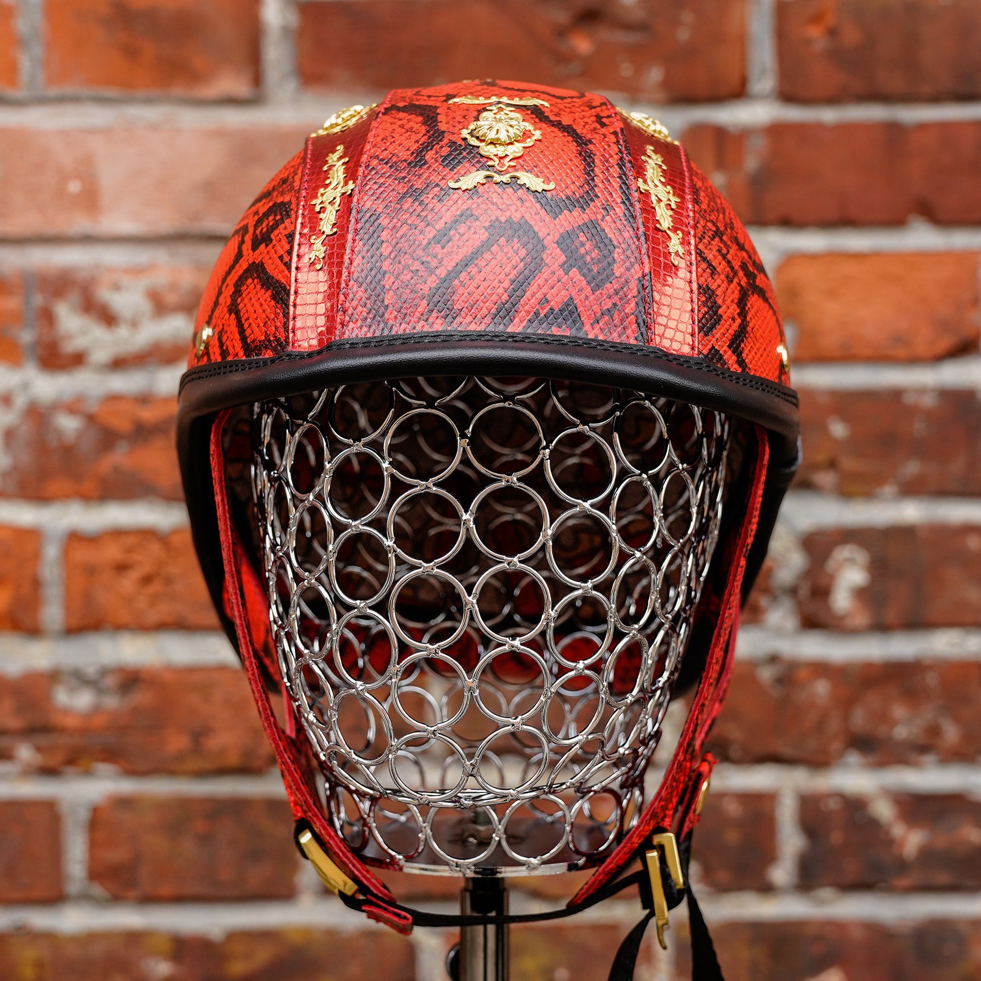 Custom-Decorative-HalfHelmet-Cowhide